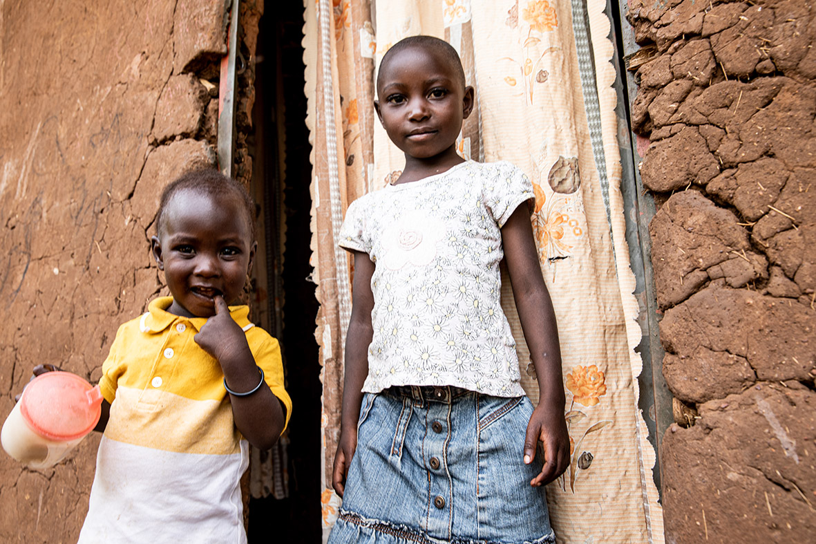 Two children in Uganda