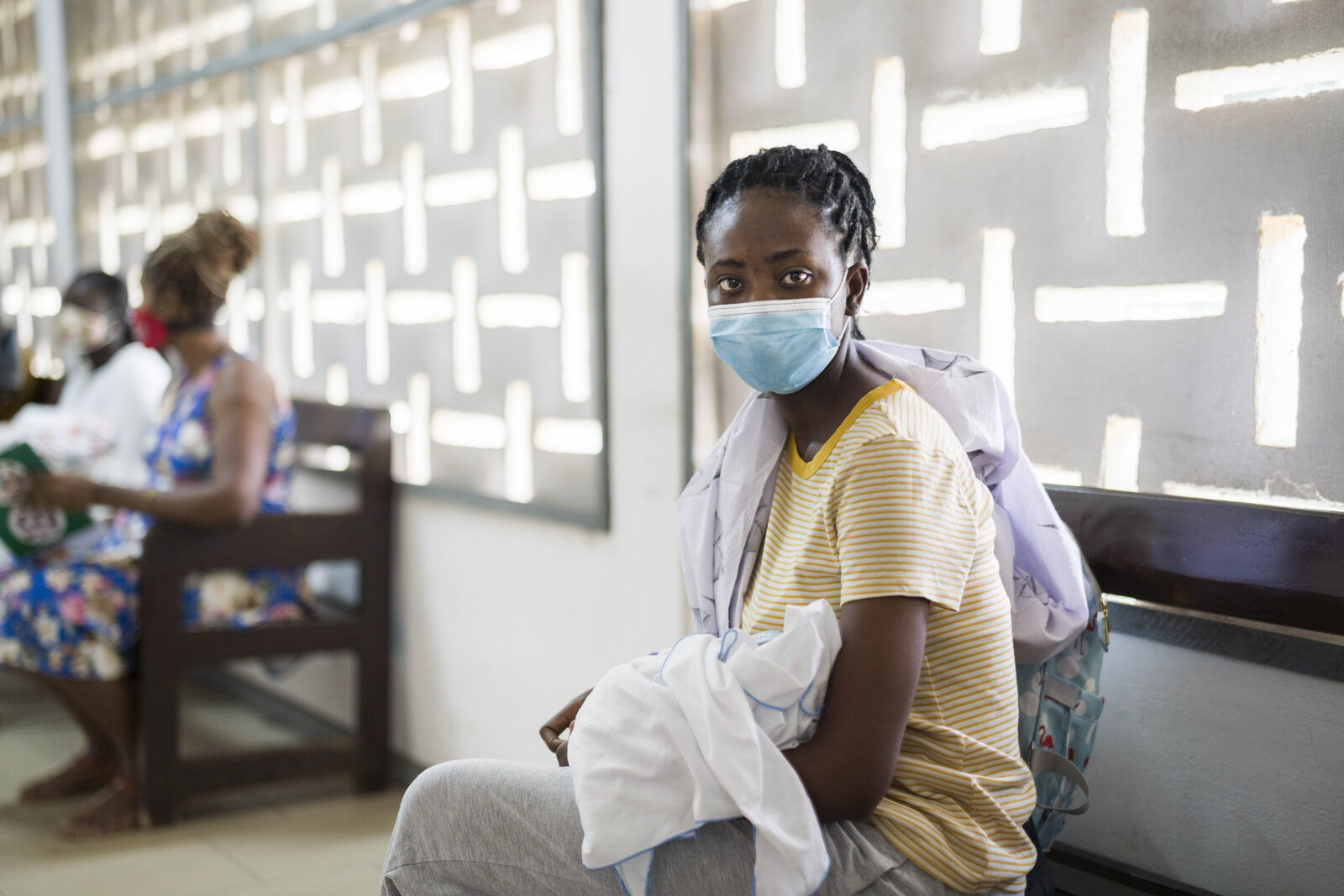 A mother with her newborn baby at hospital, in Accra, Ghana