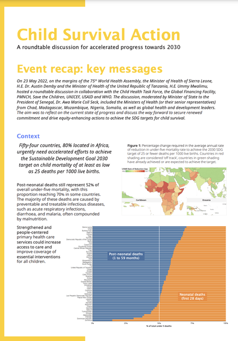 Child Survival Action: A roundtable discussion for accelerated progress towards 2030