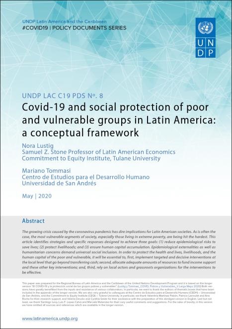 COVID-19 and social protection of poor and vulnerable groups in Latin America: Conceptual framework
