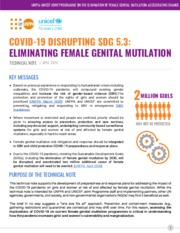 COVID-19 disrupting SDG5.3: eliminating female genital mutilation