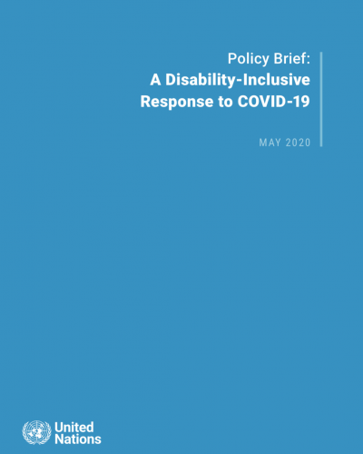 Policy Brief: A Disability-Inclusive Response to COVID-19