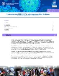 Food systems and COVID-19 in Latin America and the Caribbean