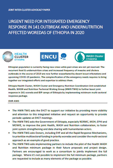 Joint WASH, health and nutrition advocacy paper