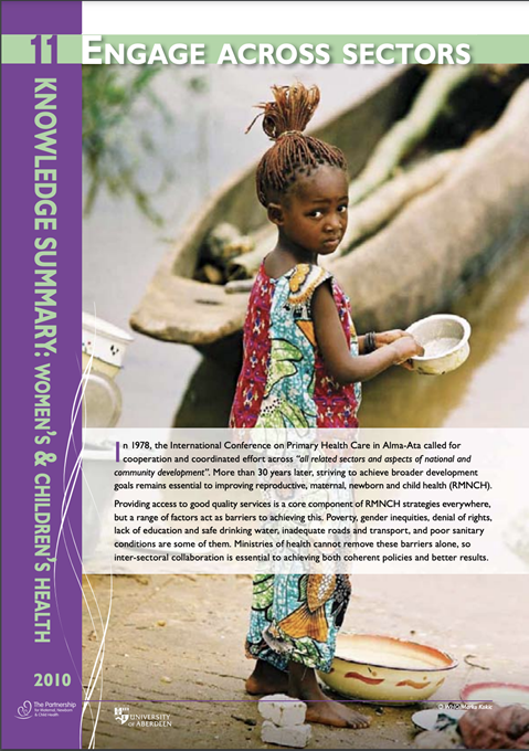 PMNCH Knowledge Summary #11 Engage across Sectors