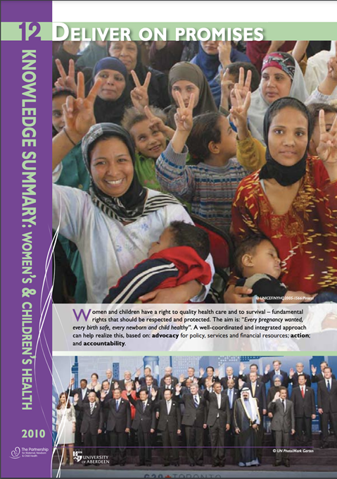 PMNCH Knowledge Summary #12 Deliver on Promises