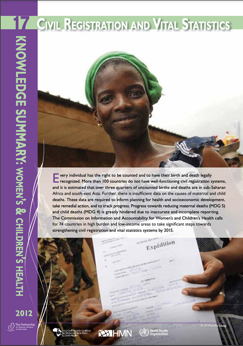 PMNCH Knowledge summary #17 Civil Registration and Vital Statistics (CRVS)