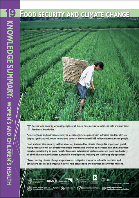 PMNCH Knowledge Summary #19 Food Security and Climate Change