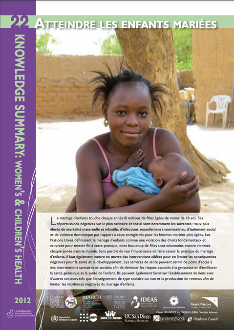 Sommaire du savoir: La santé des femmes et des enfants n° 22 - Atteindre les enfants mariées