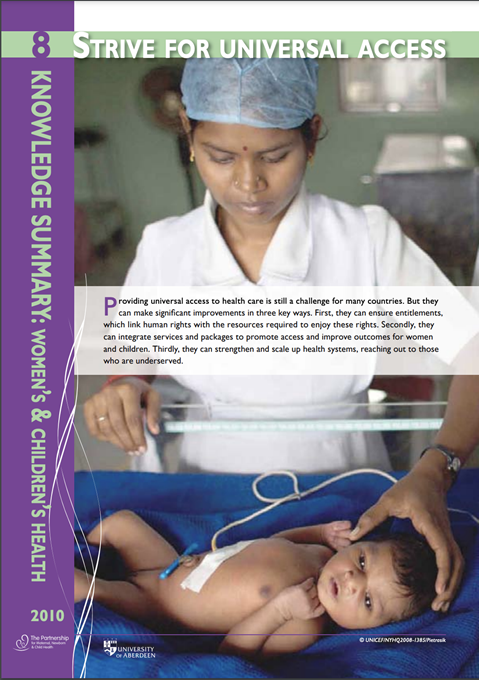 PMNCH Knowledge Summary #8 Strive for Universal Access