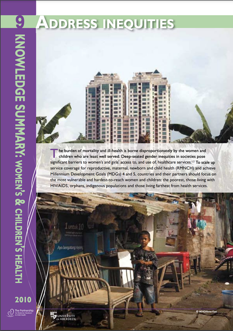 PMNCH Knowledge Summary #9 Address Inequities