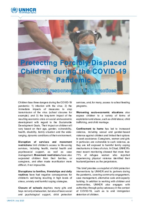Protecting forcibly displaced children during the COVID-19 pandemic