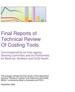 Technical review of costing tools for the health MDGs