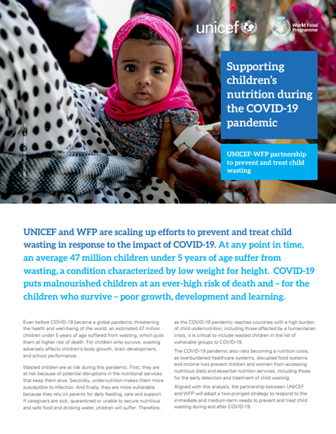 Supporting Children’s Nutrition during the COVID-19 Pandemic
