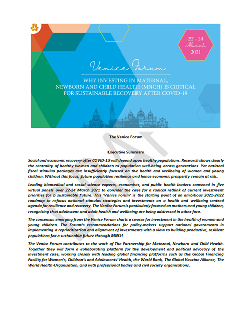 Venice Forum Declaration