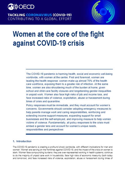 Women at the core of the fight against COVID-19